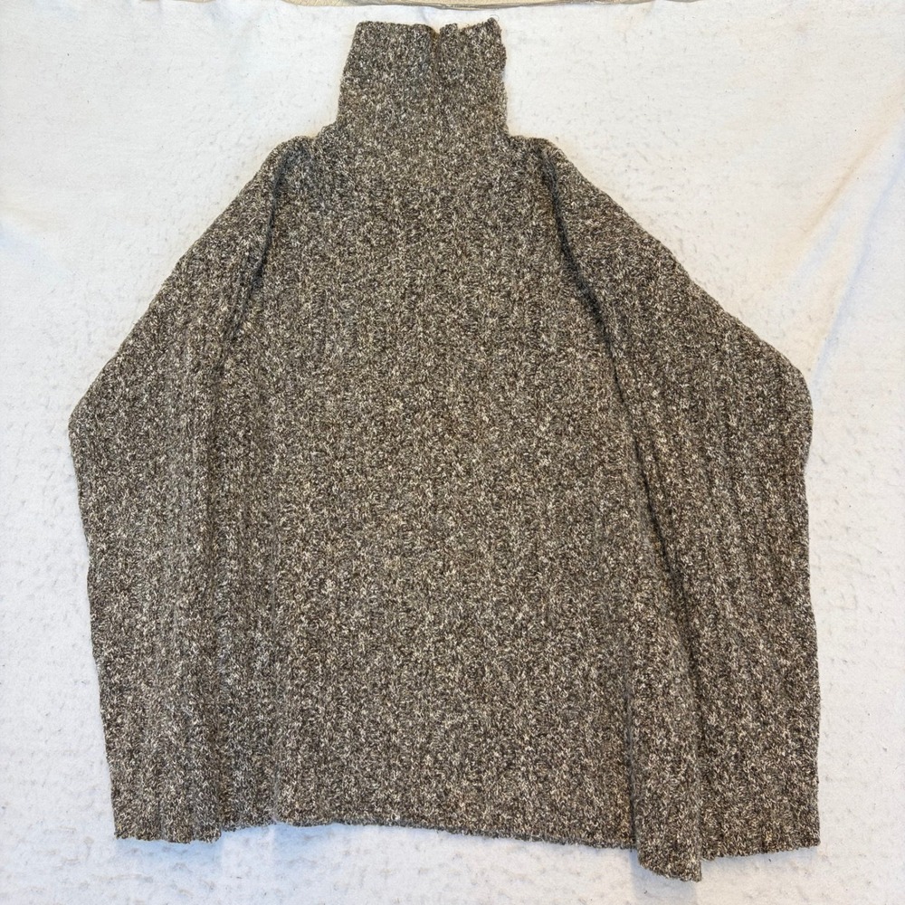 Roots Outdoors Turtleneck Sweater Womens Small Brown Mohair Blend Knit Canada